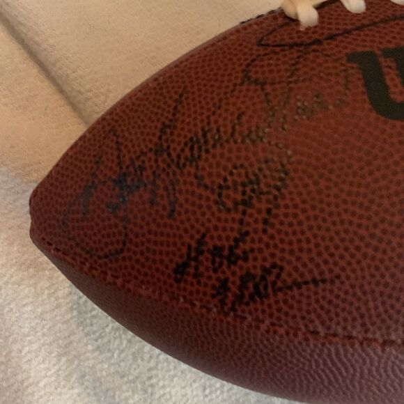 NFL BEARS | Autographed Signed Brown Official Size FOOTBALL - Picture 4 of 6